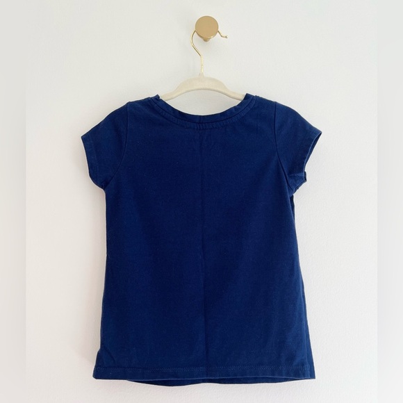 ⚡️4/$20⚡️Cat & Jack Kids Girls 2T Navy Blue & Light Pink Dinosaur Graphic Tee - Picture 3 of 4